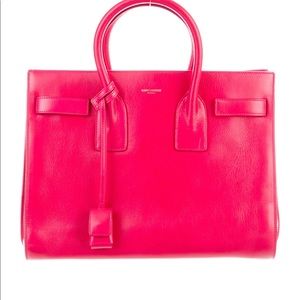 Saint Laurent Raspberry Small Sac De Jour